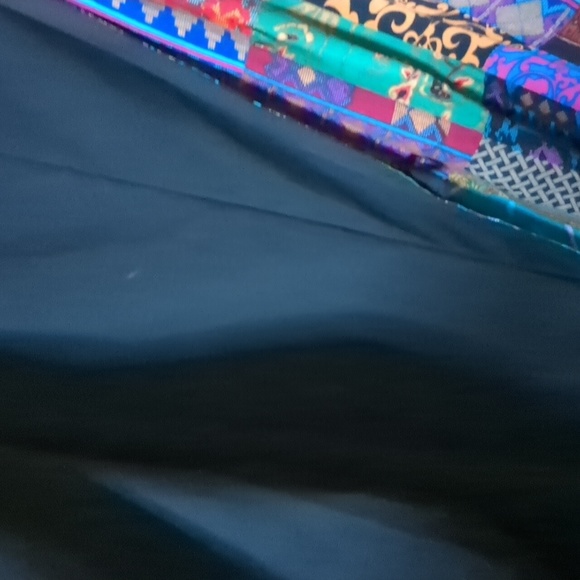 Vintage WE BE BOP* patchwork lined long sleeve jacket front closure back detail - Picture 14 of 15